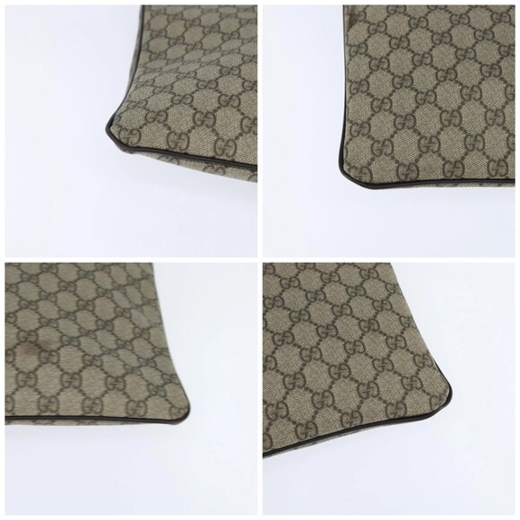 GUCCI GG Supreme Shoulder Bag PVC Beige Gold - Picture 15 of 15